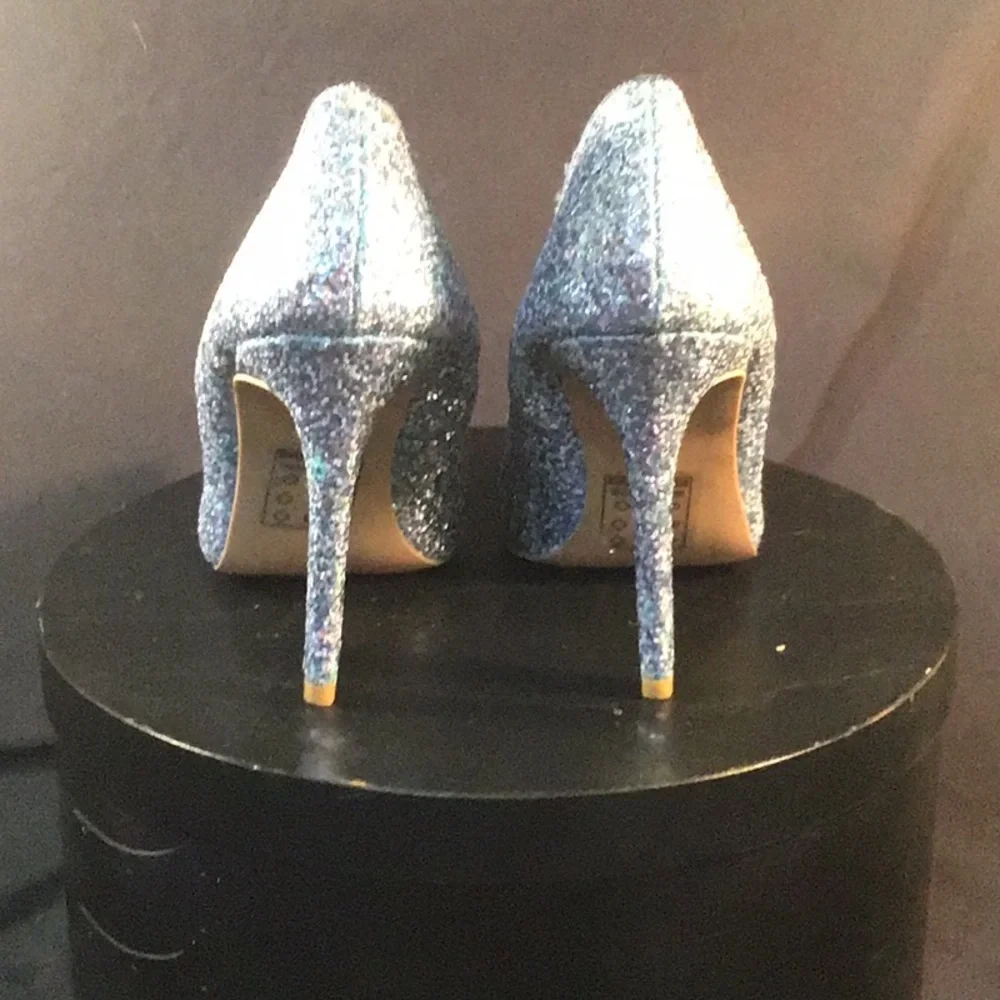 Quips Silver Glitter heels size 7 - Picture 4 of 8